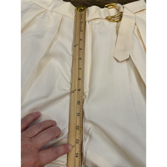 Carlisle Sport 100% Silk Women Trousers Size 14 Off White Vintage Old Money Flaw - Picture 9 of 16